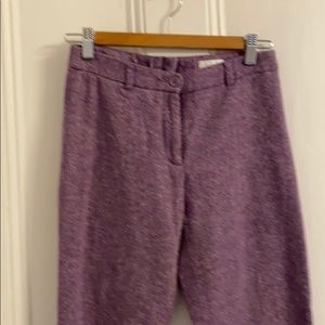 Purple heathered wool bell bottoms